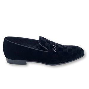 Louis Vuitton Men's Black Velvet Auteuil Slipper Loafer